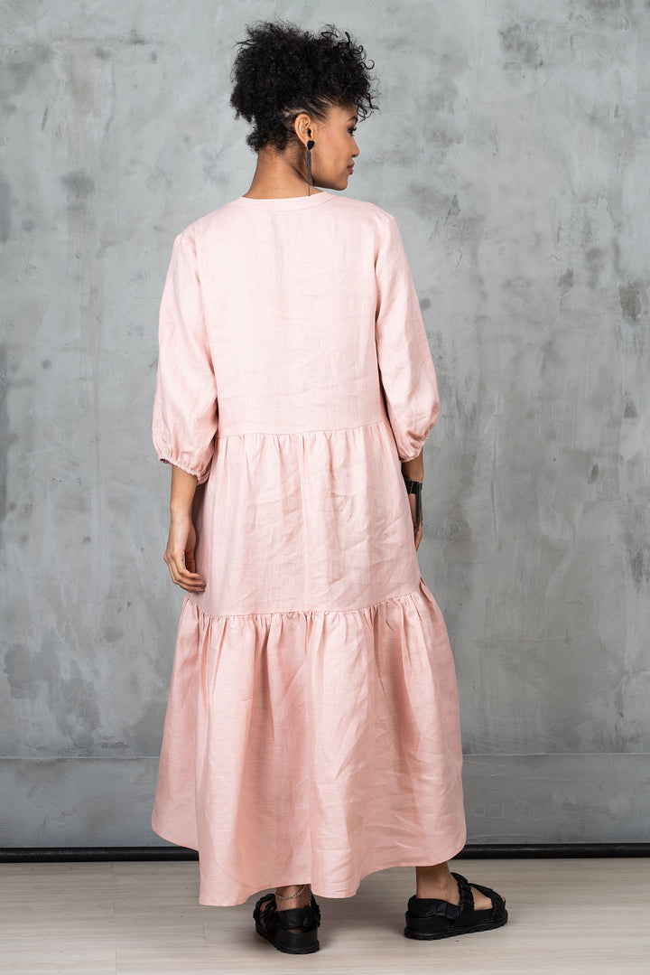 Ash Rose Linen Tunic Dress