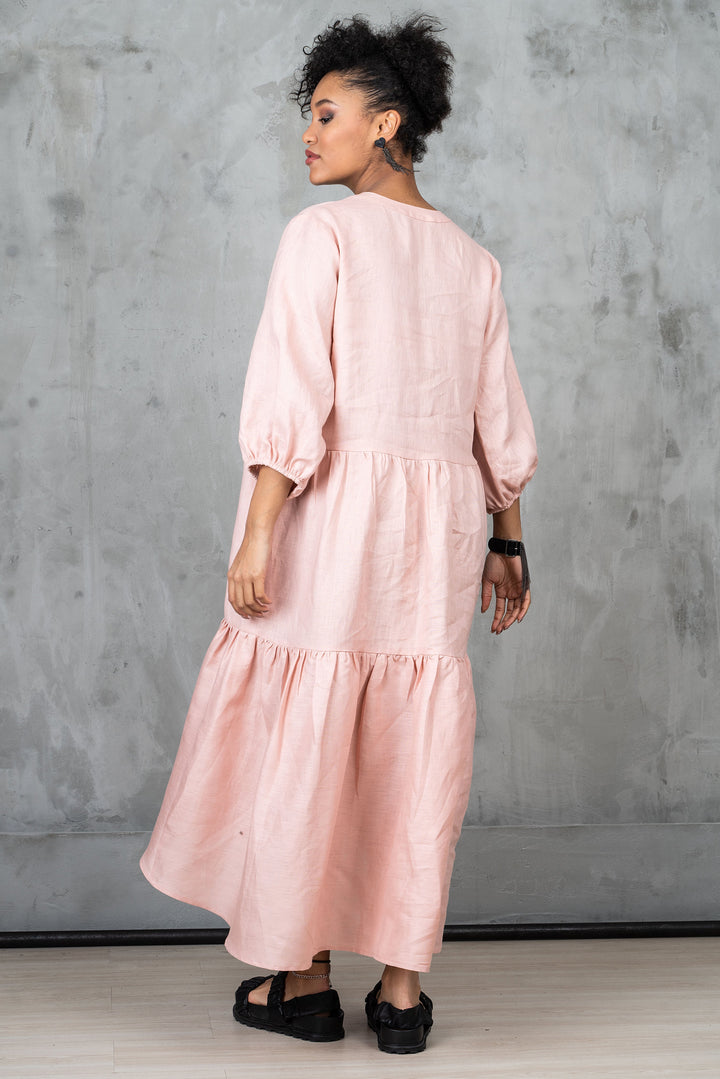 Ash Rose Linen Tunic Dress