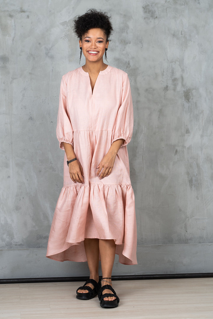 Ash Rose Linen Tunic Dress