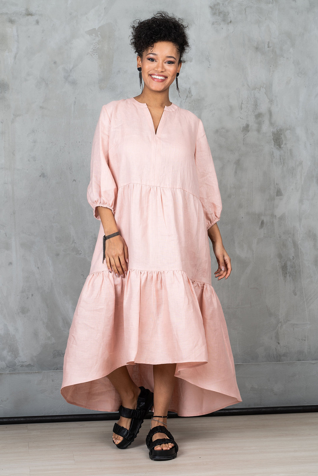 Ash Rose Linen Tunic Dress