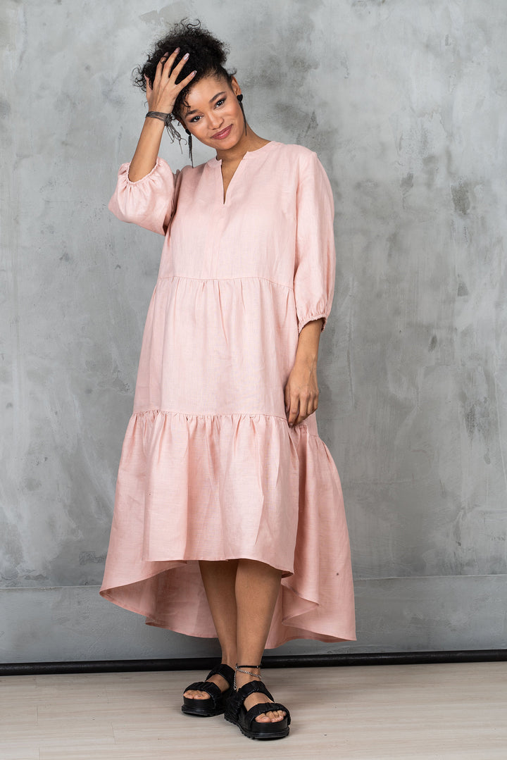 Ash Rose Linen Tunic Dress