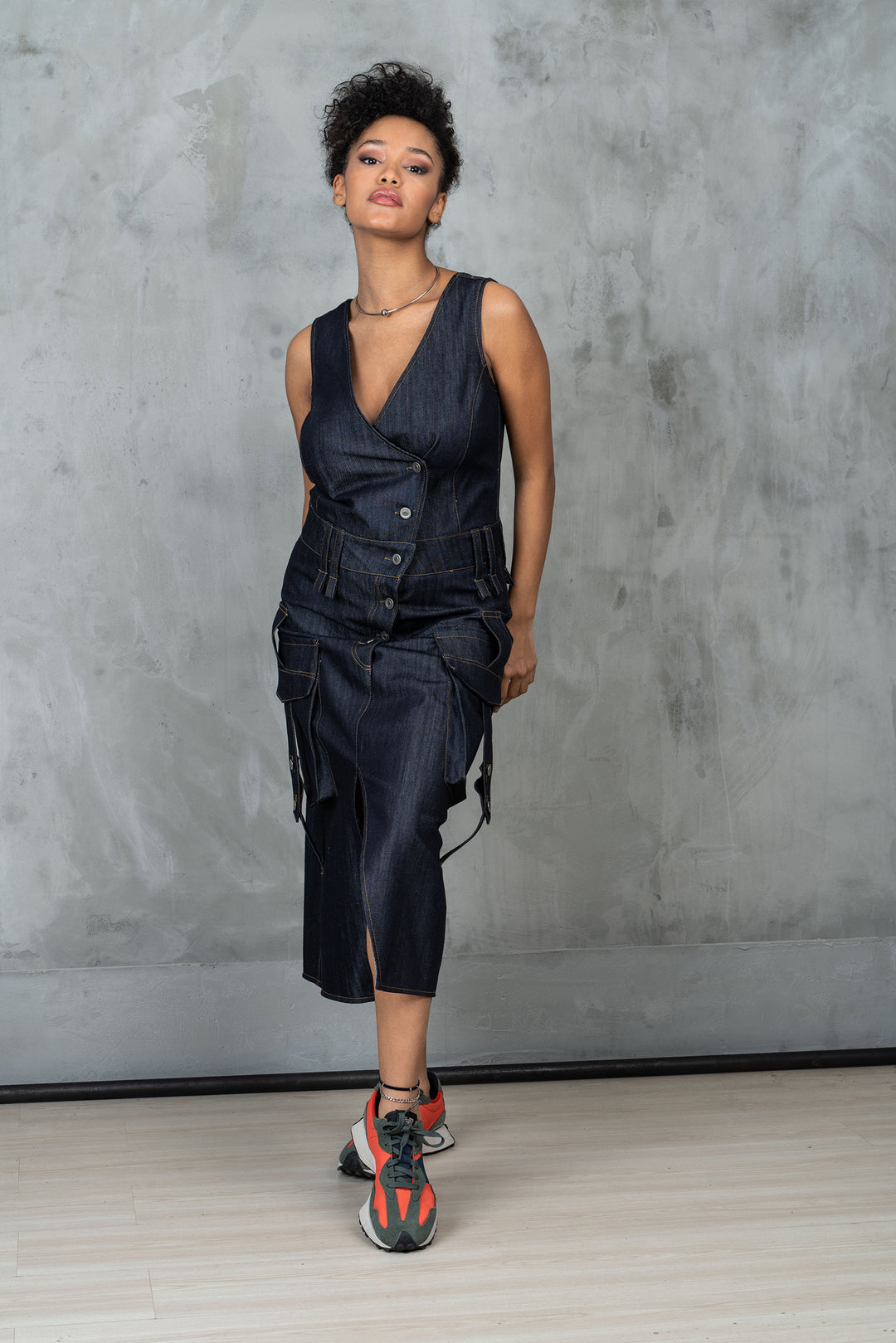 Denim Cargo Dress