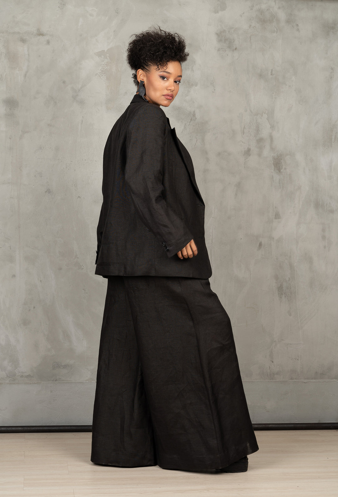 Wide Leg Linen Palazzo Pants