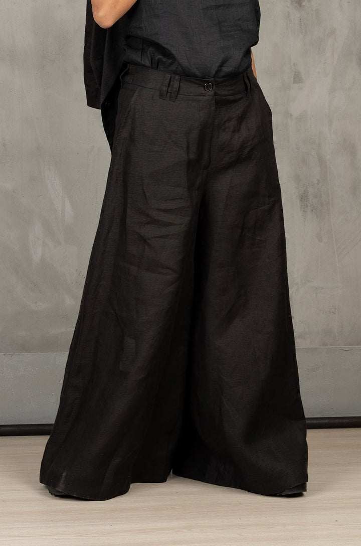 Wide Leg Linen Palazzo Pants