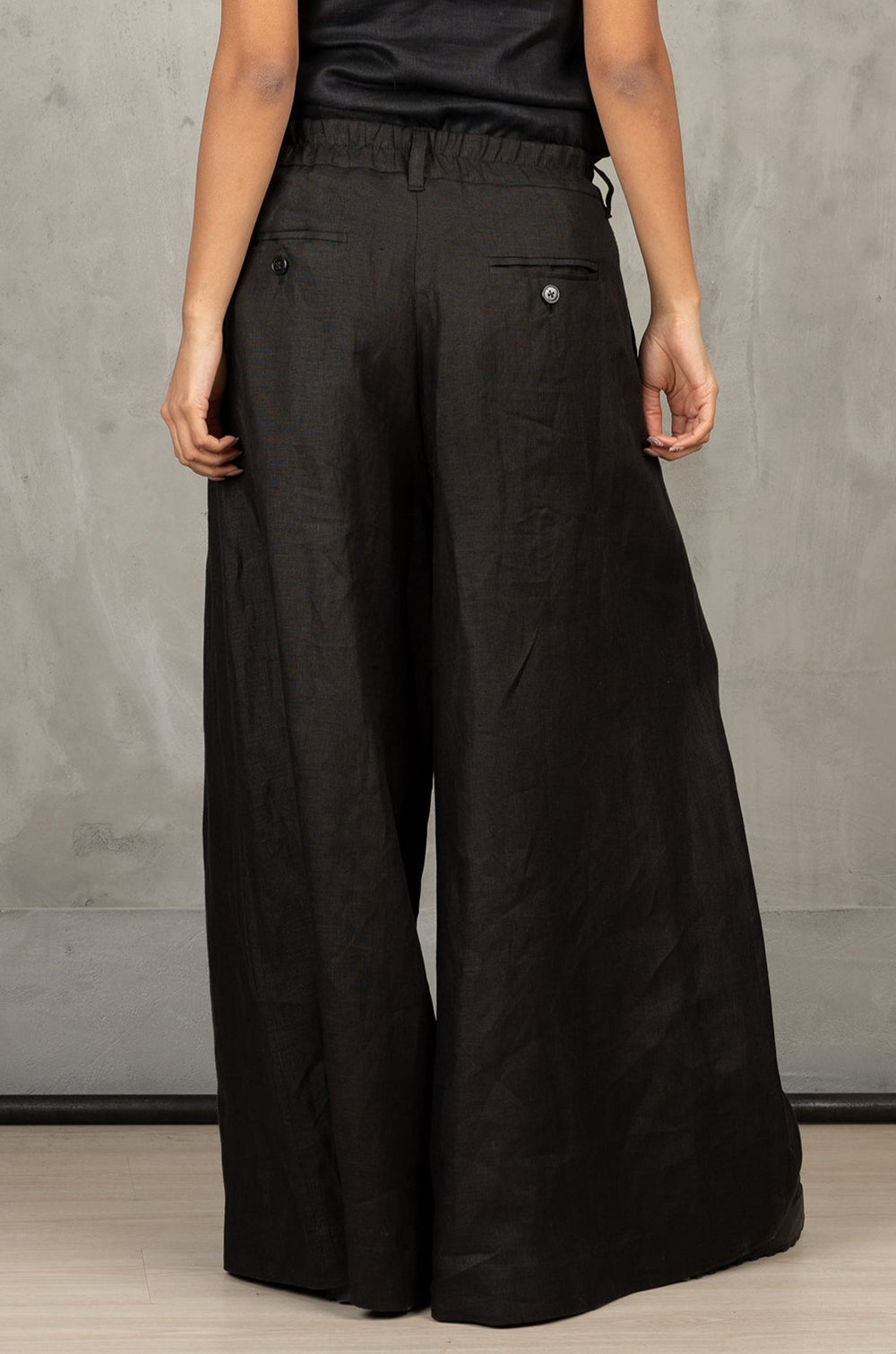 Wide Leg Linen Palazzo Pants