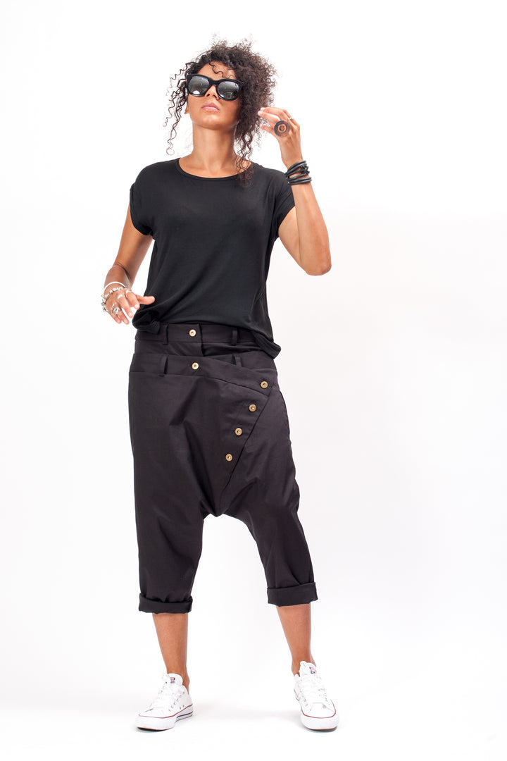 Black Baggy Harem Pants