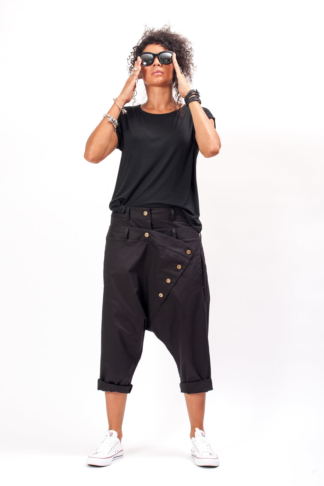 Black Baggy Harem Pants