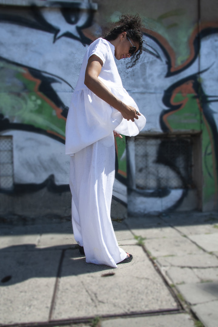 White Linen Shirt Tunic