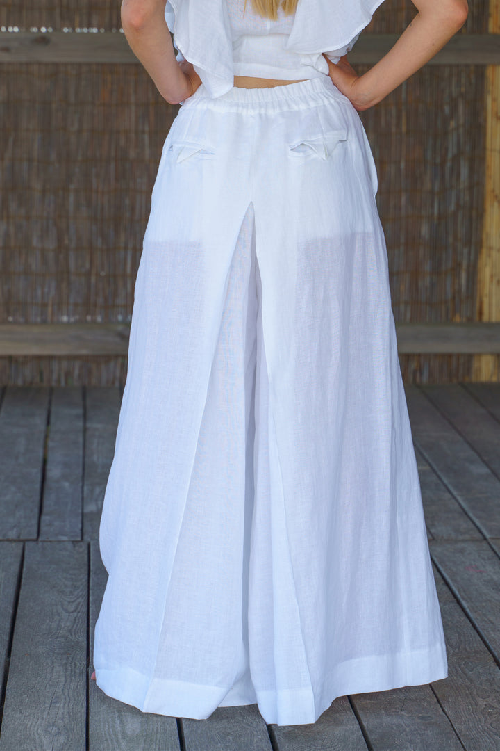 Linen palazzo pants