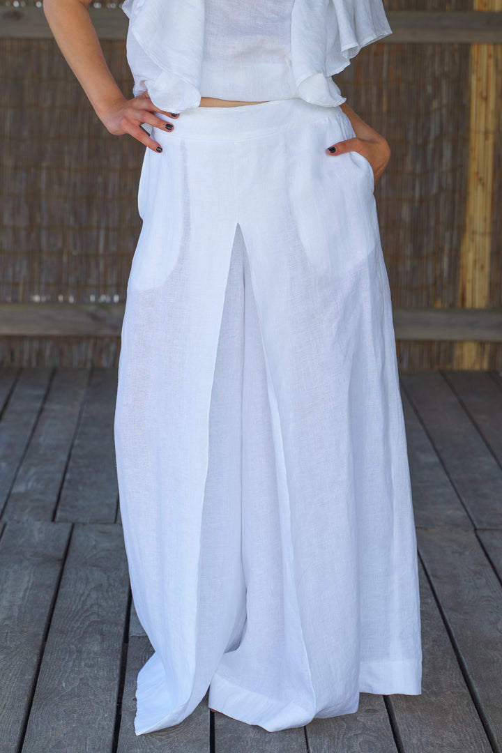 Linen palazzo pants